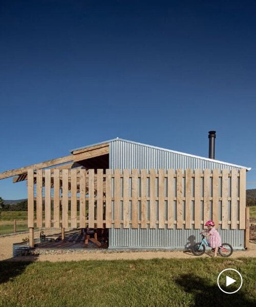 BRD studio's off-grid house in australian foothills implements passive solar design principles 