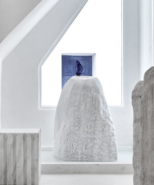 saint of athens devises boutique store in mykonos as a white marble quarry